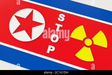 Stopp des nordkoreanischen Atomprogramms Stockfoto