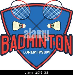 Badminton-Symbol mit Textraum für Ihren Slogan / Tag-Linie, Vektor-Illustration Stock Vektor
