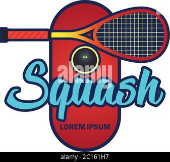 Squash Logo mit Textraum für Ihren Slogan / Tag Linie, Vektor-Illustration Stock Vektor