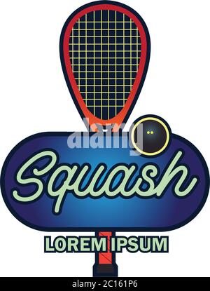 Squash Logo mit Textraum für Ihren Slogan / Tag Linie, Vektor-Illustration Stock Vektor