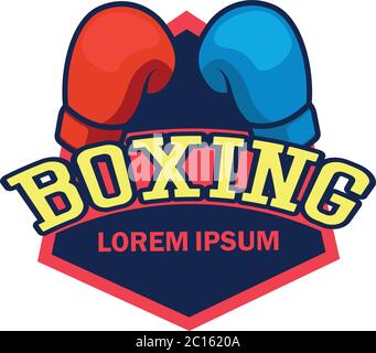 Boxing Logo mit Textraum für Ihren Slogan / Tag Linie, Vektor-Illustration Stock Vektor