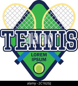 Tennisplatz Logo mit Textraum für Ihren Slogan / Tag Linie, Vektor-Illustration Stock Vektor