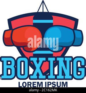 Boxing Logo mit Textraum für Ihren Slogan / Tag Linie, Vektor-Illustration Stock Vektor