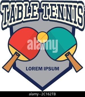 Tischtennis-Tischtennis-Logo mit Textraum für Ihren Slogan / Tag Linie, Vektor-Illustration Stock Vektor