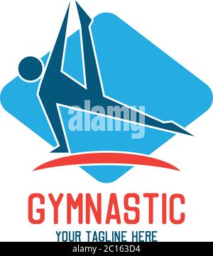 Gymnastik Sport Logo mit Textraum für Ihren Slogan / Tag Linie, Vektor-Illustration Stock Vektor