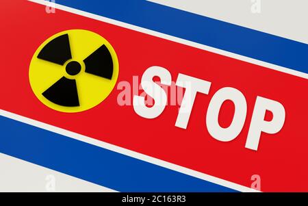 Stopp des nordkoreanischen Atomprogramms Stockfoto