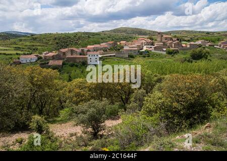 Pobar Dorf in der Provinz Soria, Spanien Stockfoto