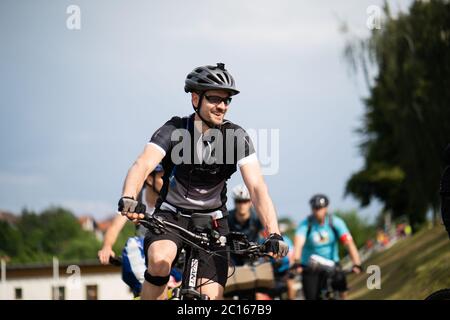 Erholung Fahrrad Rennen in sonnigen Tag Stockfoto