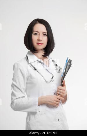 Die junge schöne Frau der Arzt Stockfoto