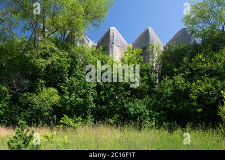 Elgin State Hospital entworfen von Bertrand Goldberg Stockfoto