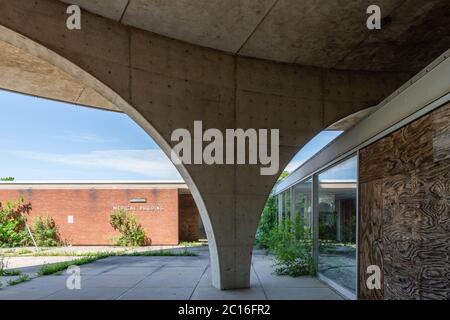 Elgin State Hospital entworfen von Bertrand Goldberg Stockfoto