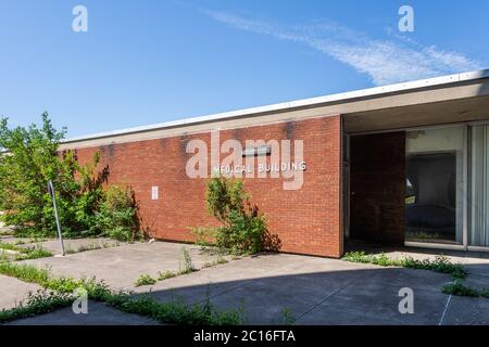 Elgin State Hospital entworfen von Bertrand Goldberg Stockfoto