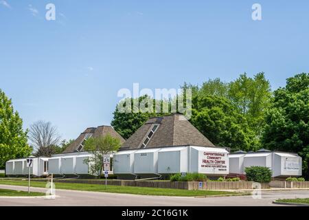 Meritex Corporation Hauptquartier Gebäude entworfen von Karson-Besigner & Associates Stockfoto