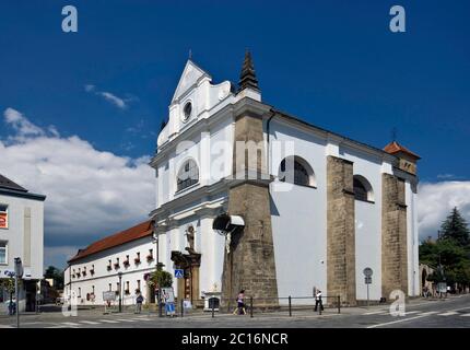 Kirche des Heiligen Frantisek Serafinsky in Turnov in Liberecky kraj (Liberec Region), Tschechische Republik Stockfoto