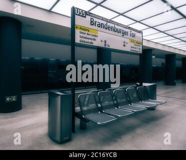 U-Bahn-Station Brandenburger Tor Stockfoto