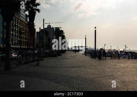 Wanderweg, Stadt Tel Aviv Israel. Stockfoto