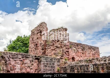 Obere Burg des Kyffhauser Denkmals von Kaiser Wilhelm und Barbarossa Stockfoto