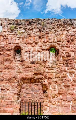 Obere Burg des Kyffhauser Denkmals von Kaiser Wilhelm und Barbarossa Stockfoto