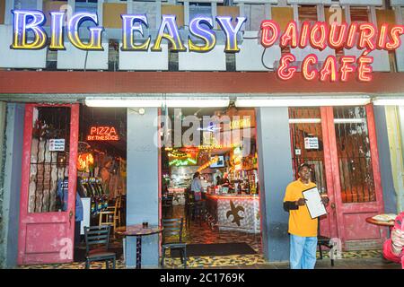 New Orleans Louisiana, Canal Street, Downtown, Big Easy Daiquiries & Cafe, Bar Lounge Pub, Restaurant Restaurants Essen Essen Essen Cafe Cafés, außen, f Stockfoto