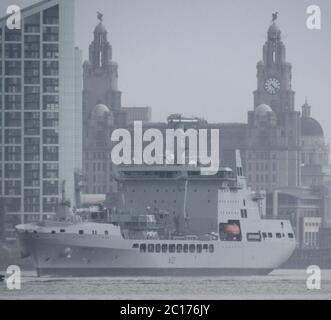 RFA Tiderace in Liverpool vor dem Start zu den Probefahrten Kredit Ian Fairbrother/Alamy Stock Photo Stockfoto