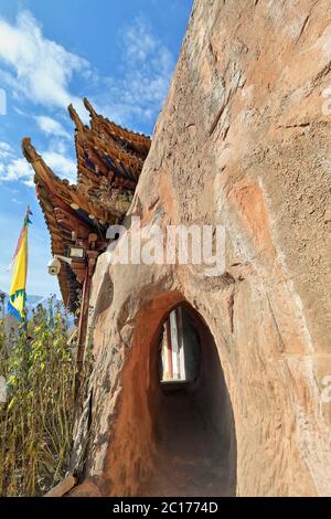 Qianfo Buddhistische Grotten Abschnitt des MatiSi-Pferd Hoof Temple. Zhangye-Gansu Provinz-China-0935 Stockfoto