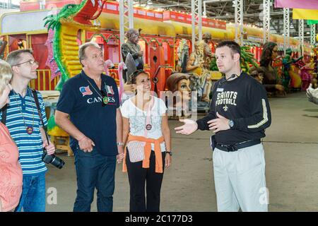 New Orleans Louisiana, Hafen von New Orleans, Blaine Kern's Mardi Gras World, Attraktion, Karnevalsausstellung, Designstudio, Requisiten, Statue, Parade Festwagen machen, fa Stockfoto