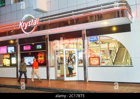 New Orleans Louisiana, French Quarter, Bourbon Street, Krystal, Restaurant Restaurants Essen Essen Essen Cafe Cafés, Fast-Food-Kette, Hamburger, Außenansicht, f Stockfoto