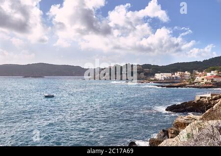 Blick auf Sant Elm, Mallorca, Balearen, Spanien 2 Stockfoto