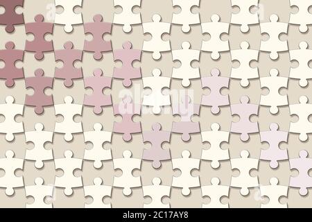 3d-Tapete, Puzzle-Stücke auf lime Farbe Hintergrund Stockfoto