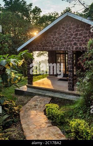 Die Cloud's Mountain Lodge in Uganda Stockfoto