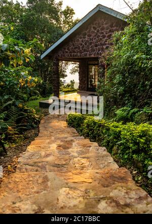 Die Cloud's Mountain Lodge in Uganda Stockfoto