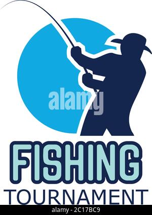 Angeln Logo mit Textraum für Ihren Slogan / Tag Linie, Vektor-Illustration Stock Vektor