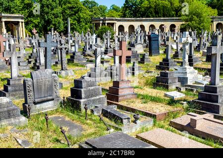 Brompton Cemetery in London, UK Stockfoto