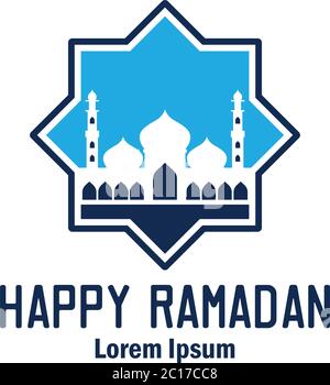 ramadan kareem ramadan mubarak Logo mit Textraum für Ihren Slogan / Tag Linie, Vektor-Illustration Stock Vektor