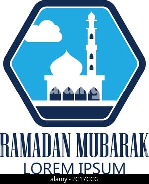ramadan kareem ramadan mubarak Logo mit Textraum für Ihren Slogan / Tag Linie, Vektor-Illustration Stock Vektor