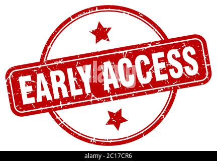 Early Access Grunge Stempel. Early Access rund Vintage Stempel Stock Vektor