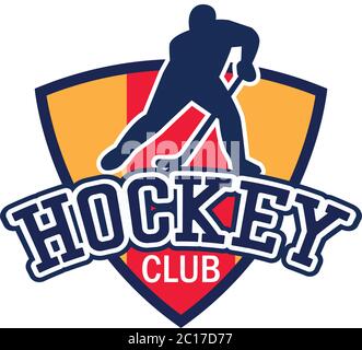 Hockey Logo mit Textraum für Ihren Slogan / Tag Linie, Vektor-Illustration Stock Vektor