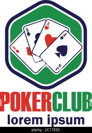Poker Casino Logo mit Textraum für Ihren Slogan / Tag Linie, Vektor-Illustration Stock Vektor