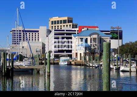 Casinos & Small Craft Harbour, Biloxi, Mississippi, USA Stockfoto