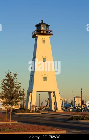 Ship Island Lighthouse (Nachbildung), Gulfport, Mississippi, USA Stockfoto