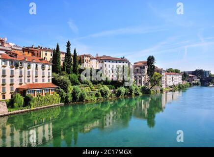 Wilder Fluss Brenta Stockfoto