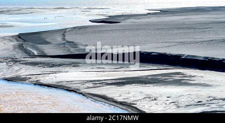 Produktionsabfälle werden in Wasser angesammelt Stockfoto