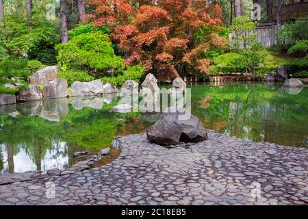 WA16740-00...WASHINGTON - der Japanische Garten im Manito Park in Spokane. Stockfoto