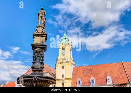 Altes Rathaus im Stadtzentrum von Bratislava, Slowakei Stockfoto