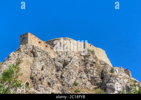 Die Ruinen der Burg Devin in der Nähe von Bratislava in der Slowakei Stockfoto