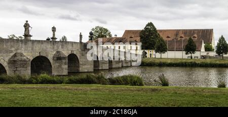 Brücke zum Fischhof, Tirschenreuth, Oberpfalz, Bayern, Deutschland Stockfoto