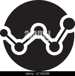 Analytics Symbol in Flat Style Vektor Symbol für Anwendungen und Websites. Schwarzes Symbol Vektor Illustration. Stock Vektor