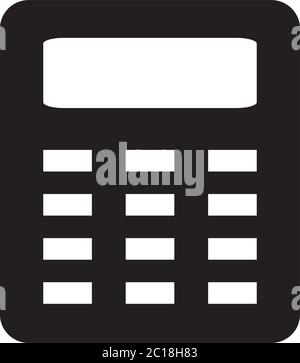 Symbol Rechner im flachen Stil Vektor für Apps, UI, Websites. Schwarzes Symbol Vektor Illustration. Stock Vektor