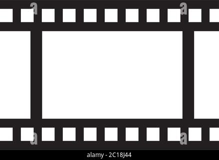 Filmstreifen Symbol in Flat Style Vektor für App, UI, Websites. Filmrolle schwarze Symbol Vektor Illustration. Stock Vektor