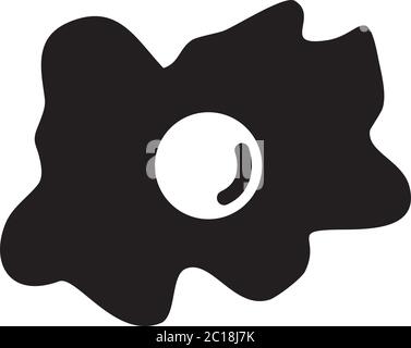 Spiegelei Symbol in Flat Style Vektor für App, UI, Websites. Schwarzes Symbol Vektor Illustration. Stock Vektor